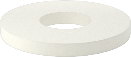 Ultra Yüksek Sıcaklık Seramik Pul, M4 Vida Boyutu için, 4.8 mm ID, 12 mm OD