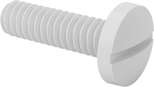 Plastik Bağlama Başlıklı Oluklu Vidalar, 2-56 Diş, 5/16" Uzunluk