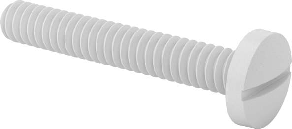 Plastik Bağlama Başlıklı Oluklu Vidalar, 4-40 Diş, 3/4" Uzunluk