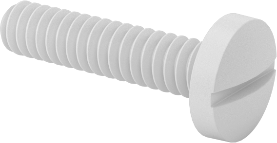 Plastik Bağlama Başlıklı Oluklu Vidalar, 6-32 Diş, 5/8" Uzunluk