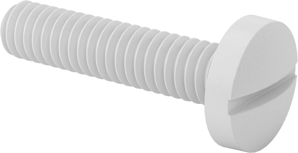 Plastik Bağlama Başlıklı Oluklu Vidalar, 8-32 Diş, 3/4" Uzunluk