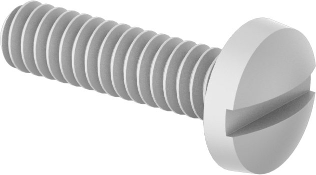 Plastik Bağlama Başlıklı Oluklu Vidalar, 10-24 Diş, 3/4" Uzunluk