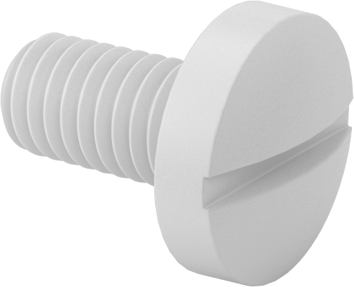 Plastik Bağlama Başlıklı Oluklu Vidalar, 10-32 Diş, 3/8" Uzunluk