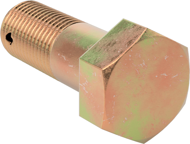 Kadmiyum Kaplamalı Çelik Altıgen Başlı Vida, Çatal Pimli Kilitlenebilir, 1/2"-20 Diş Boyutu, 1-11/32" Uzunluk