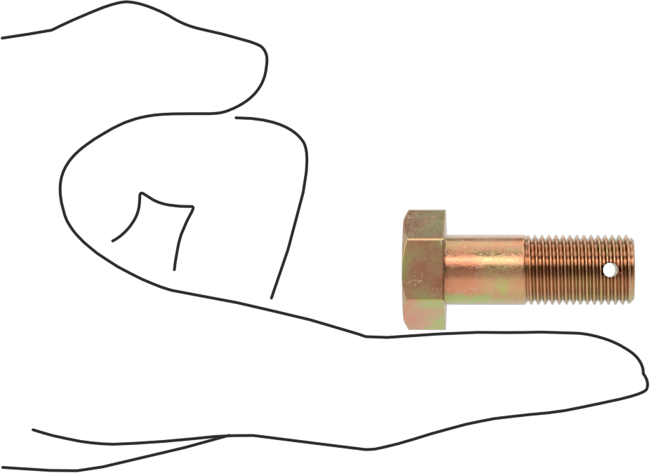 Kadmiyum Kaplamalı Çelik Altıgen Başlı Vida, Çatal Pimli Kilitlenebilir, 1/2"-20 Diş Boyutu, 1-11/32" Uzunluk