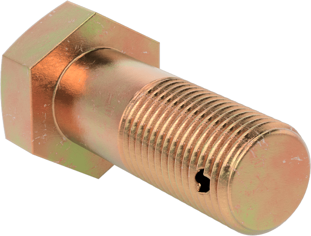 Kadmiyum Kaplamalı Çelik Altıgen Başlı Vida, Çatal Pimli Kilitlenebilir, 1/2"-20 Diş Boyutu, 1-11/32" Uzunluk