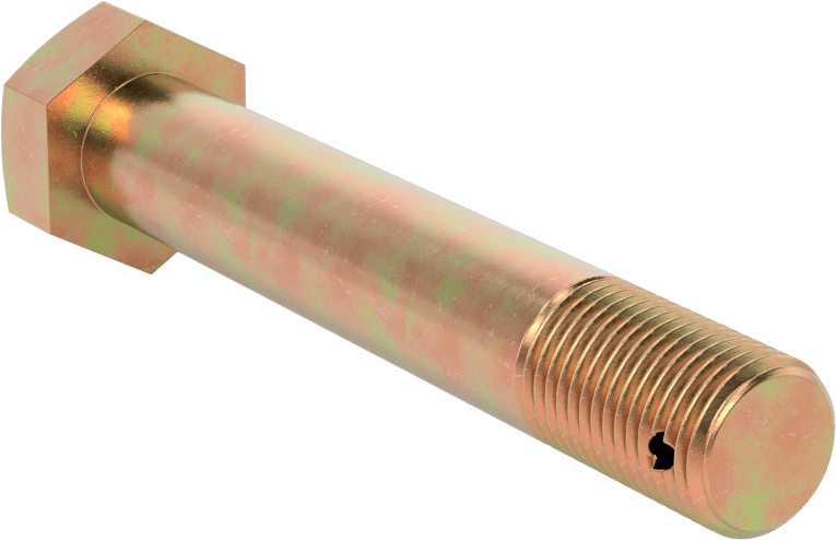 Kadmiyum Kaplamalı Çelik Altıgen Başlı Vida, Çatal Pimli Kilitlenebilir, 1/2"-20 Diş Boyutu, 3-3/32" Uzunluk