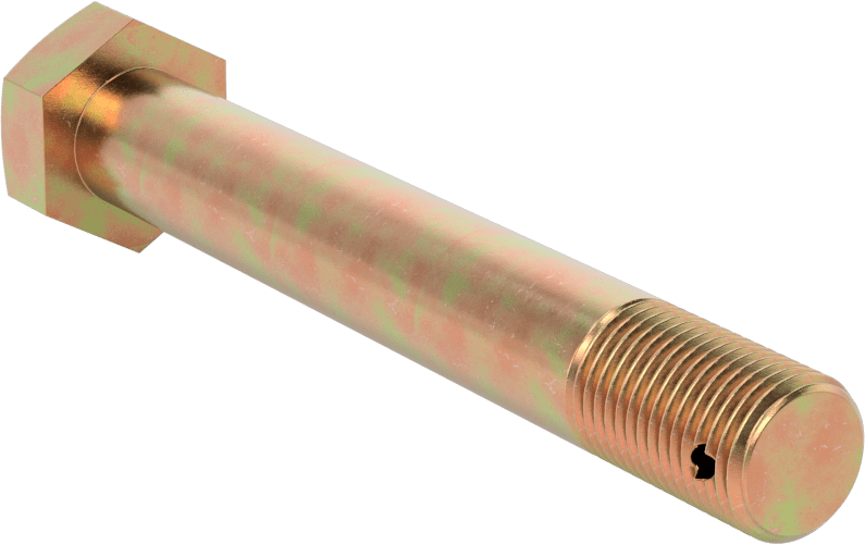 Kadmiyum Kaplamalı Çelik Altıgen Başlı Vida, Çatal Pimli Kilitlenebilir, 1/2"-20 Diş Boyutu, 3-19/32" Uzunluk