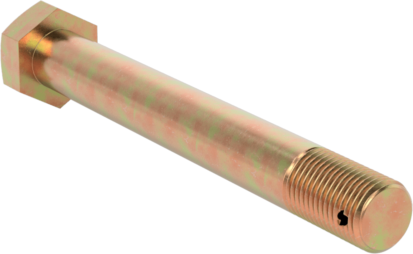 Kadmiyum Kaplamalı Çelik Altıgen Başlı Vida, Çatal Pimli Kilitlenebilir, 1/2"-20 Diş Boyutu, 4-3/32" Uzunluk