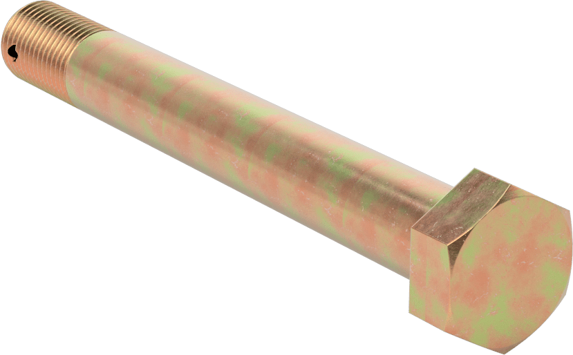 Kadmiyum Kaplamalı Çelik Altıgen Başlı Vida, Çatal Pimli Kilitlenebilir, 1/2"-20 Diş Boyutu, 4-3/32" Uzunluk