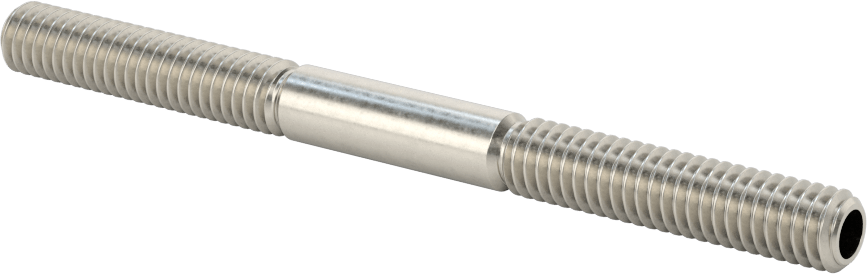 İçi Boş Dişli Saplama, 18-8 Paslanmaz Çelik, 5/16"-18 Diş, 4" Uzunluk