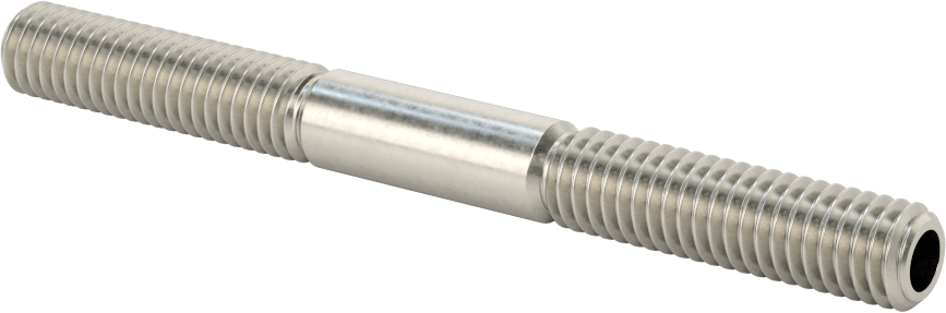 İçi Boş Dişli Saplama, 18-8 Paslanmaz Çelik, 3/8"-16 Diş, 4" Uzunluk