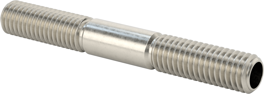 İçi Boş Dişli Saplama, 18-8 Paslanmaz Çelik, 1/2"-13 Diş, 4" Uzunluk