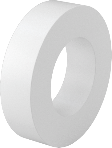 Krem Rengi Naylon Dişsiz Ara Parça, 1/4" OD, 1/16" Uzunluk, 6 numaralı vida boyutu için