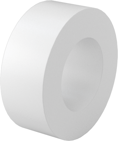 Krem Rengi Naylon Dişsiz Ara Parça, 1/4" OD, 3/32" Uzunluk, 6 numaralı vida boyutu için