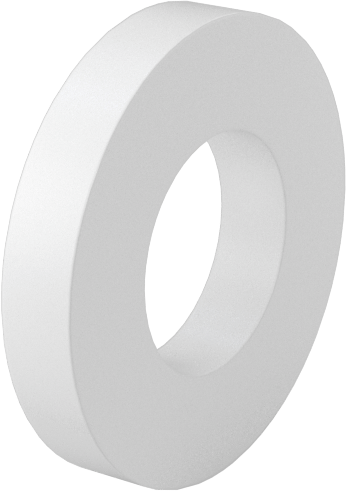 Krem Rengi Naylon Dişsiz Ara Parça, 3/8" OD, 1/16" Uzunluk, 10 Numaralı Vida Boyutu için