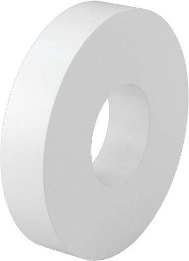 Krem Rengi Naylon Dişsiz Ara Parça, 5/8" OD, 1/8" Uzunluk, 1/4" Vida Boyutu için