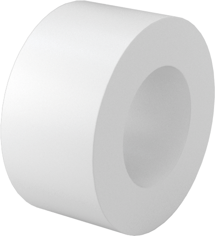 Krem Rengi Naylon Dişsiz Ara Parça, 1/4" OD, 1/8" Uzunluk, 6 numaralı vida boyutu için
