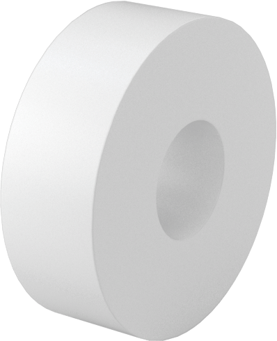 Krem Rengi Naylon Dişsiz Ara Parça, 3/8" OD, 1/8" Uzunluk, 6 numaralı vida boyutu için