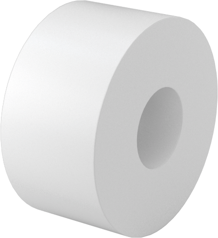 Krem Rengi Naylon Dişsiz Ara Parça, 3/8" OD, 3/16" Uzunluk, 6 numaralı vida boyutu için