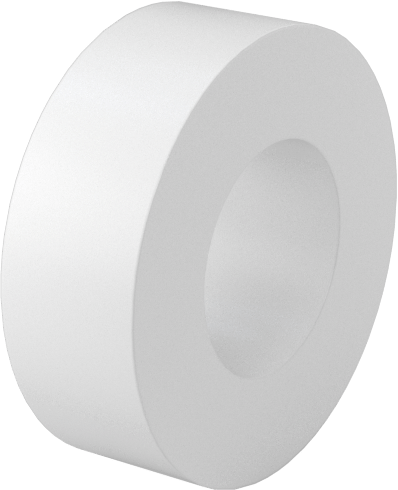 Krem Rengi Naylon Dişsiz Ara Parça, 3/8" OD, 1/8" Uzunluk, 10 Numaralı Vida Boyutu için