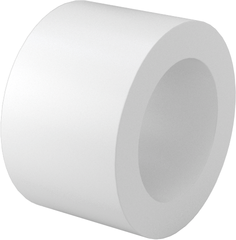 Krem Rengi Naylon Dişsiz Ara Parça, 1/4" OD, 5/32" Uzunluk, 8 numaralı vida boyutu için