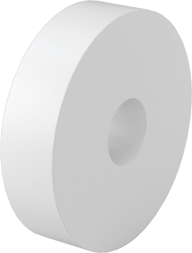 Krem Rengi Naylon Dişsiz Ara Parça, 1/2" OD, 1/8" Uzunluk, 6 numaralı vida boyutu için
