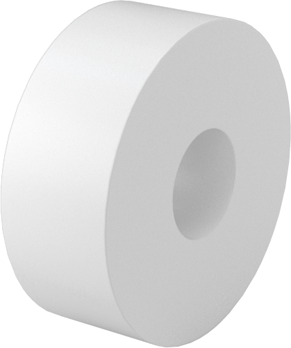 Krem Rengi Naylon Dişsiz Ara Parça, 1/2" OD, 3/16" Uzunluk, 8 numaralı vida boyutu için