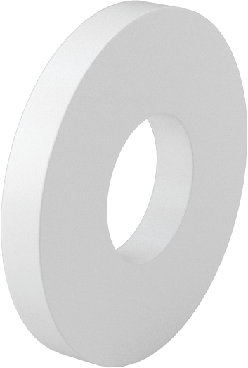 Krem Rengi Naylon Dişsiz Ara Parça, 3/4" OD, 3/32" Uzunluk, 5/16" Vida Boyutu için