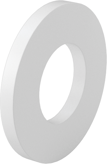 Krem Rengi Naylon Dişsiz Ara Parça, 1" OD, 3/32" Uzunluk, 1/2" Vida Boyutu için