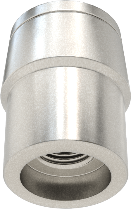Boru Ucu Kaynak Somunu, Sol El Dişli, 1-1/8“ Dış Çap ve 0,058” Kalınlık için, 1/2"-20 Diş