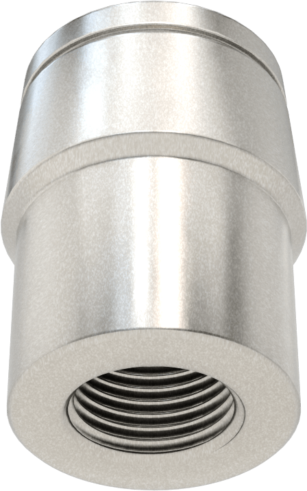 Boru Ucu Kaynak Somunu, Sol El Dişli, 1-1/8“ Dış Çap ve 0,058” Kalınlık için, 5/8"-18 Diş