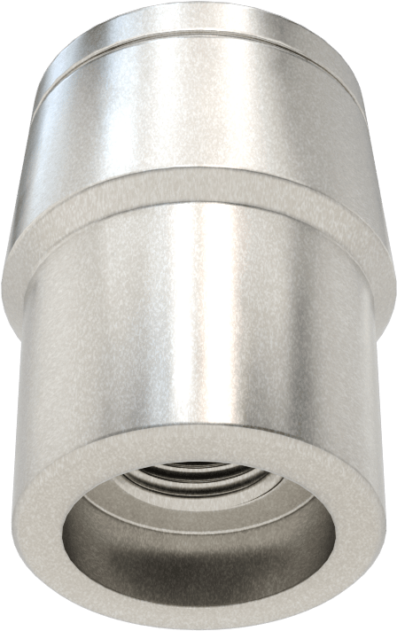 Boru Ucu Kaynak Somunu, Sol El Dişli, 1-1/8“ Dış Çap ve 0,065” Kalınlık için, 1/2"-20 Diş
