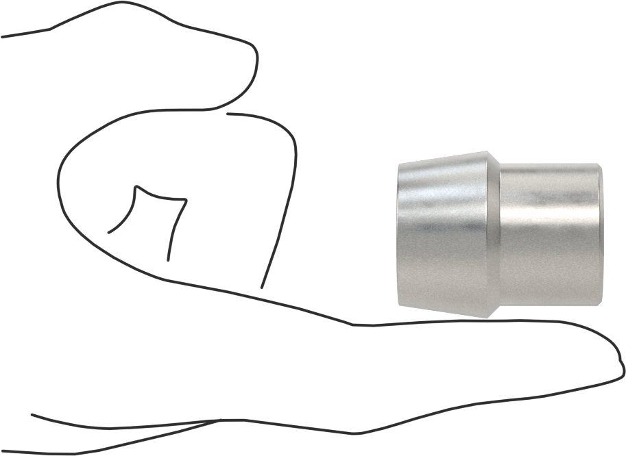 Boru Ucu Kaynak Somunu, 1-1/4“ Boru Dış Çapı ve 0,095” Duvar Kalınlığı için, 5/8"-18 Diş Boyutu