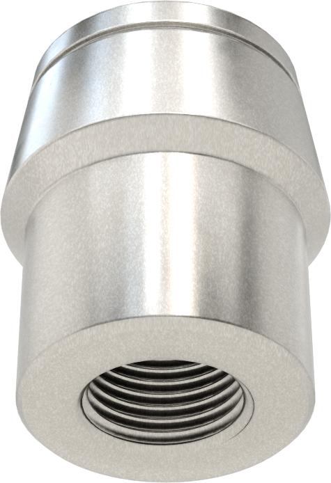 Boru Ucu Kaynak Somunu, Sol El Dişli, 1-1/4“ Dış Çap ve 0,095” Kalınlık, 5/8"-18 Diş