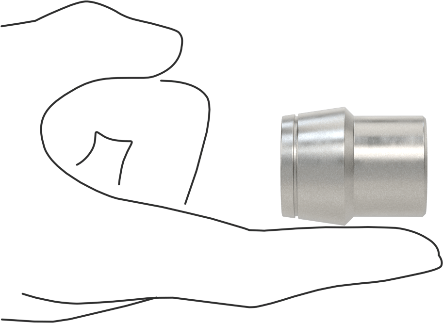 Boru Ucu Kaynak Somunu, Sol El Dişli, 1-1/4“ Dış Çap ve 0,095” Kalınlık, 3/4"-16 Diş
