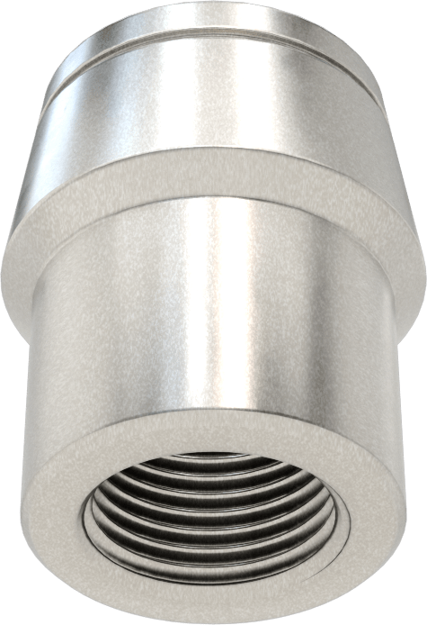 Boru Ucu Kaynak Somunu, Sol El Dişli, 1-1/4“ Dış Çap ve 0,095” Kalınlık, 3/4"-16 Diş
