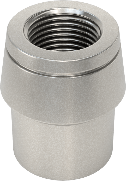 Boru Ucu Kaynak Somunu, Sol El Dişli, 1-1/4“ Dış Çap ve 0,095” Kalınlık, 3/4"-16 Diş