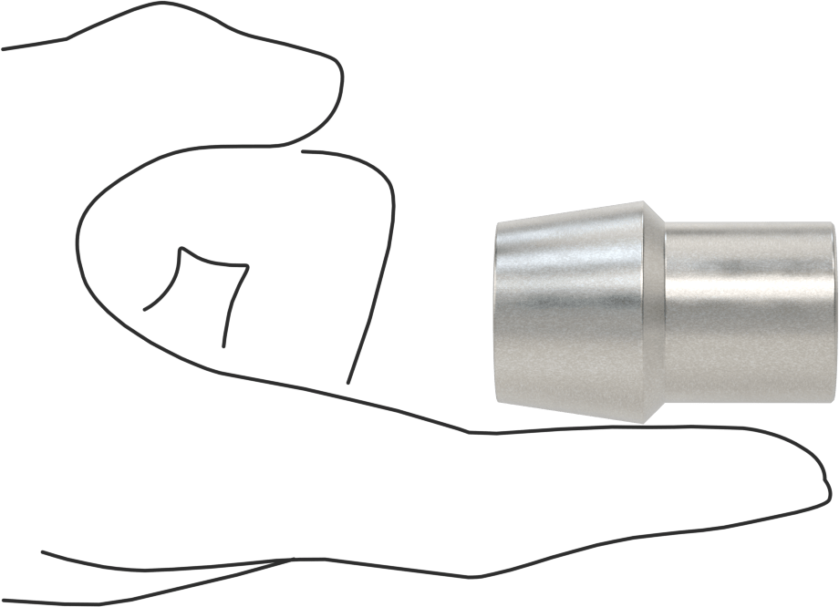 Boru Ucu Kaynak Somunu, 1-1/4“ Dış Çaplı Boru ve 0,120” Duvar Kalınlığı için, 3/4"-16 Diş Boyutu