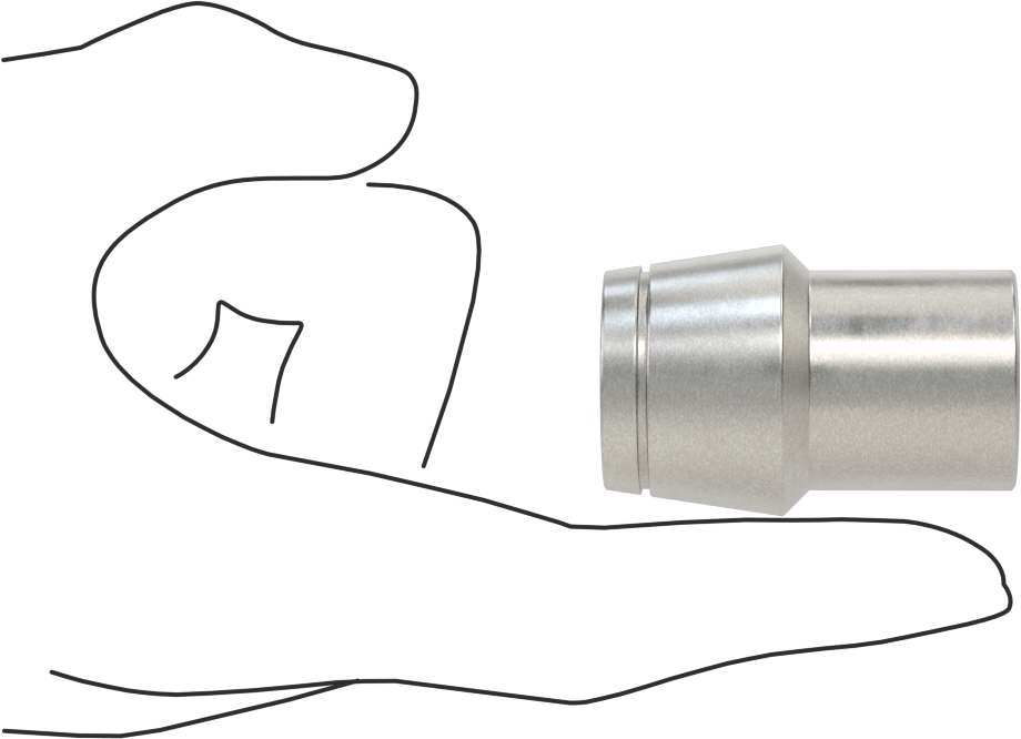 Boru Ucu Kaynak Somunu, Sol El Dişli, 1-1/4“ Dış Çap ve 0,12” Duvar Kalınlığı için, 3/4"-16 Diş
