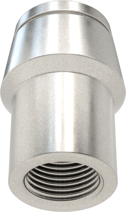 Boru Ucu Kaynak Somunu, Sol El Dişli, 1-1/4“ Dış Çap ve 0,12” Duvar Kalınlığı için, 3/4"-16 Diş