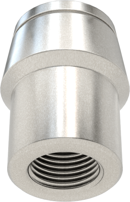 Boru Ucu Kaynak Somunu, Sol El Dişli, 1-1/8“ Dış Çap ve 0,095” Kalınlık için, 5/8"-18 Diş