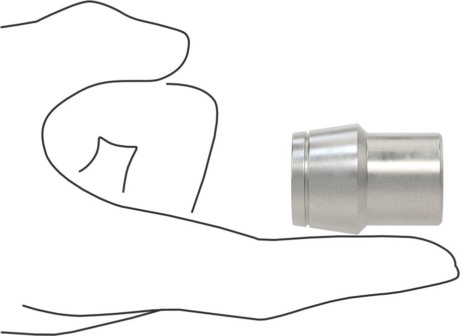 Boru Ucu Kaynak Somunu, Sol El Dişli, 1-1/8“ Dış Çap ve 0,095” Kalınlık için, 3/4"-16 Diş