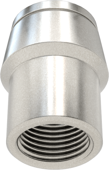 Boru Ucu Kaynak Somunu, Sol El Dişli, 1-1/8“ Dış Çap ve 0,095” Kalınlık için, 3/4"-16 Diş
