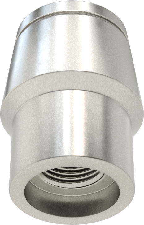 Boru Ucu Kaynak Somunu, Sol El Dişli, 1-3/8“ Dış Çap ve 0,12” Duvar Kalınlığı için, 5/8"-18 Diş
