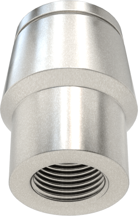 Boru Ucu Kaynak Somunu, Sol El Dişli, 1-3/8“ Dış Çap ve 0,12” Duvar Kalınlığı için, 3/4"-16 Diş
