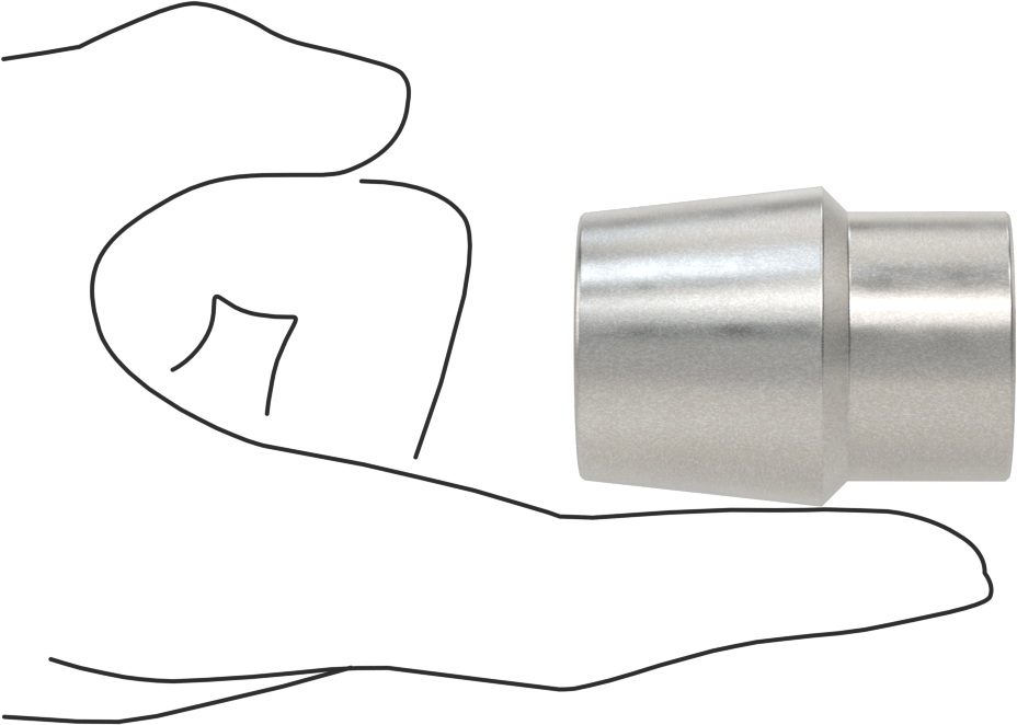Boru Ucu Kaynak Somunu, 1-1/2“ Boru Dış Çapı ve 0,120” Duvar Kalınlığı için, 3/4"-16 Diş Boyutu