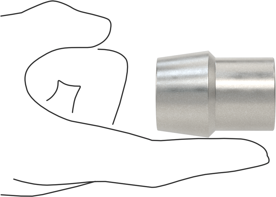 Boru Ucu Kaynak Somunu, 1-1/2“ Boru Dış Çapı ve 0,120” Duvar Kalınlığı için, 7/8"-14 Diş Boyutu