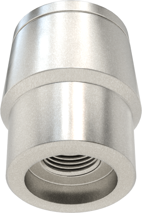 Boru Ucu Kaynak Somunu, Sol El Dişli, 1-1/2“ Dış Çap ve 0,095” Kalınlık için, 5/8"-18 Diş