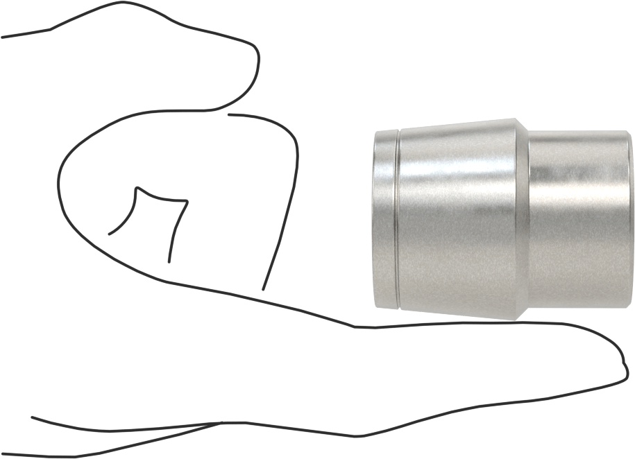 Boru Ucu Kaynak Somunu, Sol El Dişli, 1-1/2“ Dış Çap ve 0,095” Kalınlık için, 5/8"-18 Diş